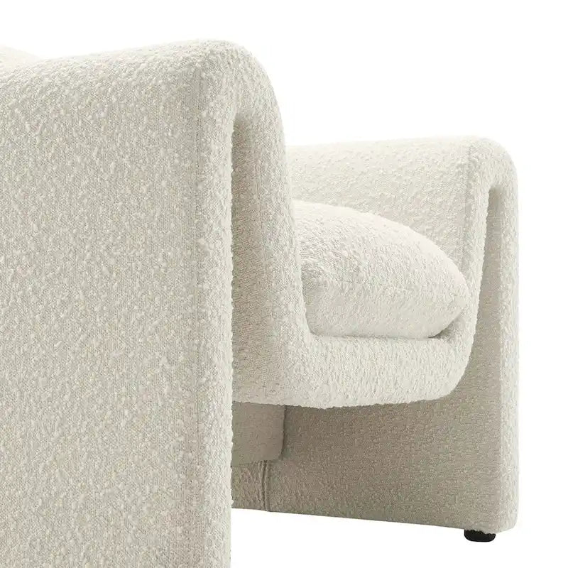 Fauteuil rembourré en bouclette