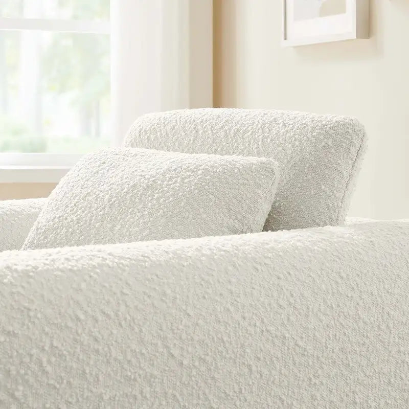 Fauteuil rembourré en bouclette