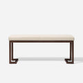 Banc design contemporain en tissu bouclé