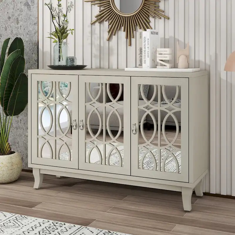 Buffet à 3 portes avec miroir