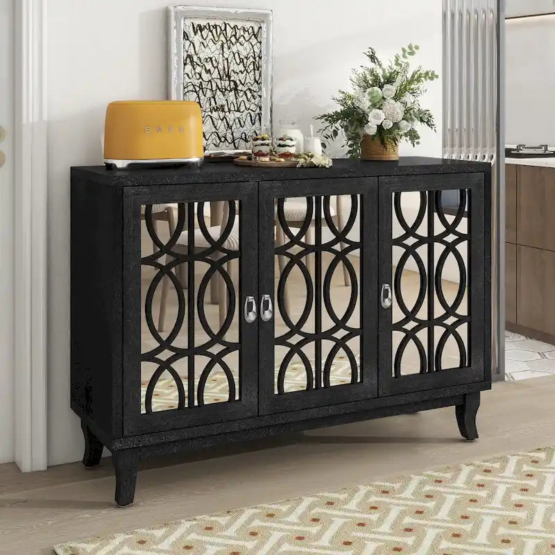 Buffet à 3 portes avec miroir