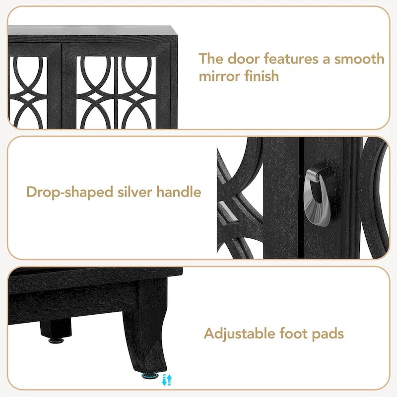 Buffet à 3 portes avec miroir