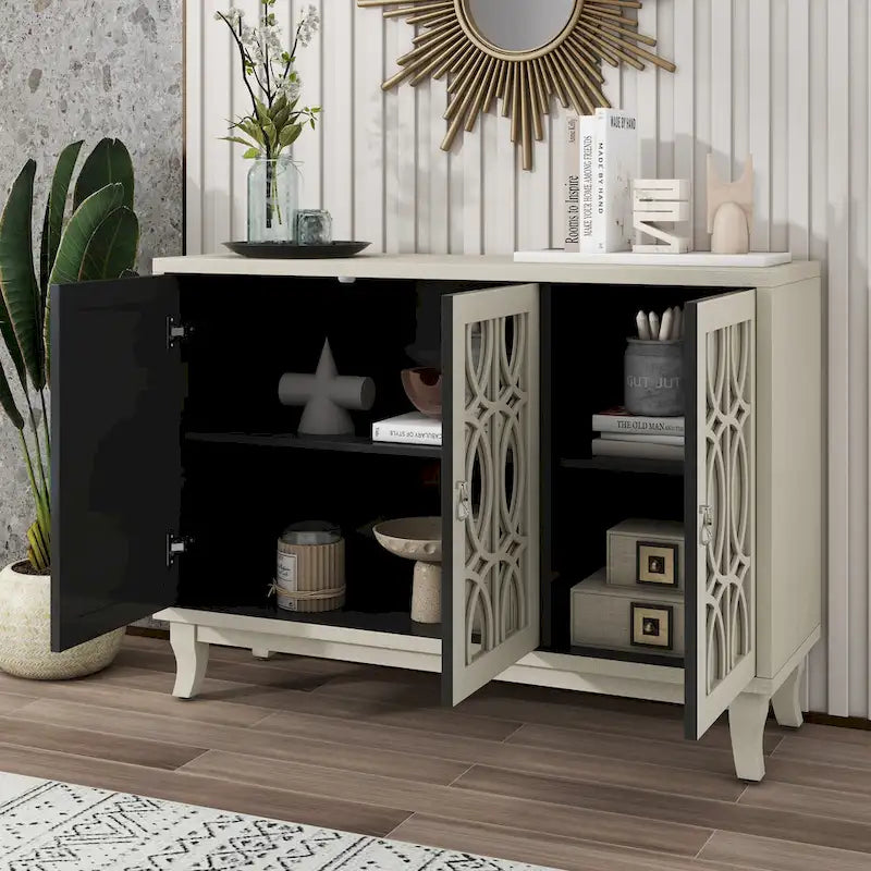 Buffet à 3 portes avec miroir