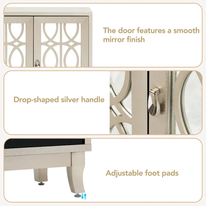 Buffet à 3 portes avec miroir