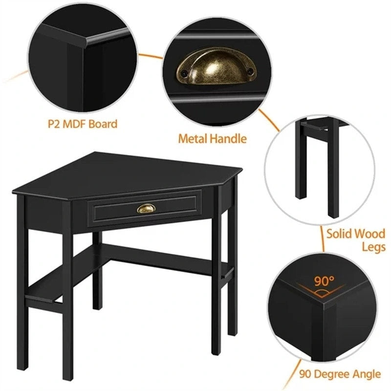 Bureau d'angle avec tiroir de rangement