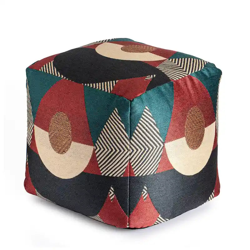 Pouf ottoman d'intérieur/extérieur carré 18 x 18 x 18