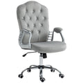 Chaise de bureau à domicile, chaise d'ordinateur en velours, chaise de bureau capitonnée avec roulettes pivotantes, hauteur réglable et fonction d'inclinaison