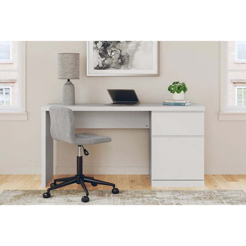 Bureau d'ordinateur blanc 60 po