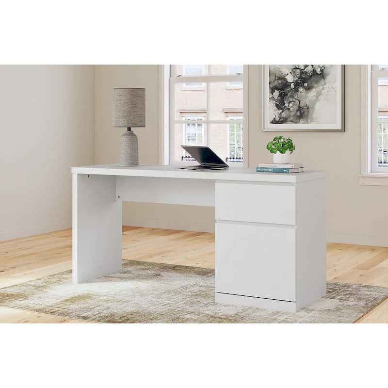 Bureau d'ordinateur blanc 60 po