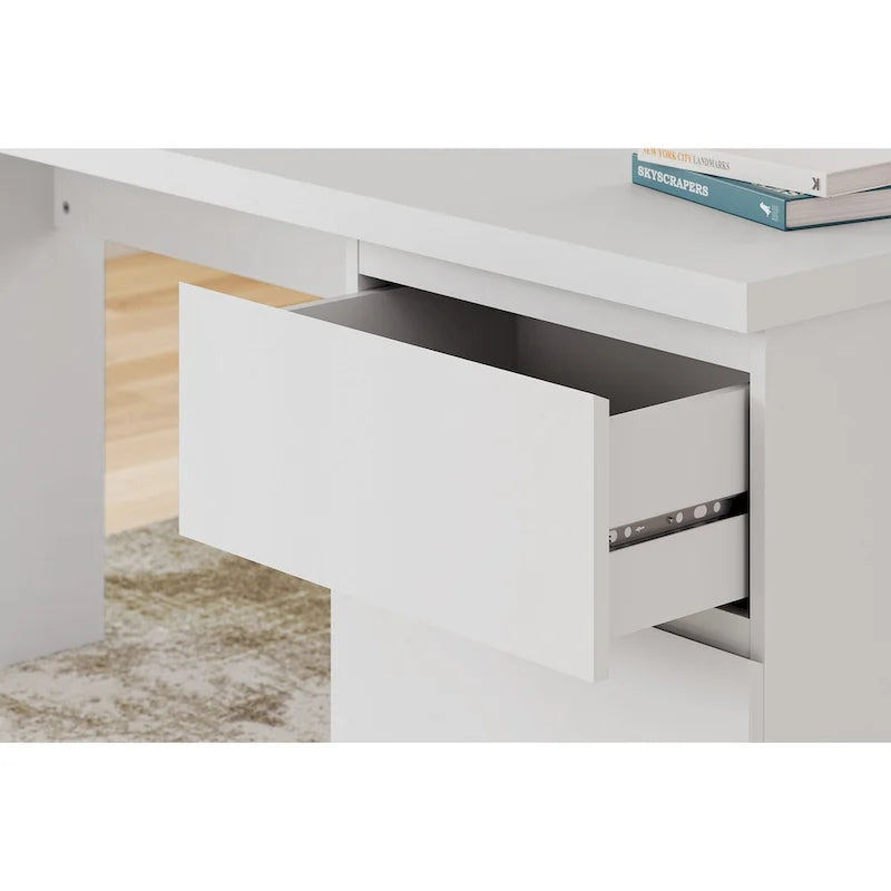 Bureau d'ordinateur blanc 60 po