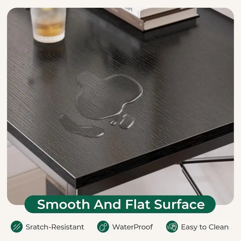 Bureau informatique de 119,38 cm avec étagères de rangement réversibles